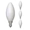 Bulbrite LED Filament, 5 Watt Dimmable B11 Light Bulb, Milky Glass Finish, E12 Base, 4000K, 500 Lumens, 4PK 862310 - alternate 1