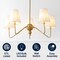 Jonathan Y Skylar 32" 5-Light Classic Minimalist Metal Inverted Gourd LED Chandelier, Gold Painting JYL7912B - alternate 3