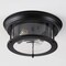 Jonathan Y Lauren 13.25" 2-Light Metal/Glass LED Flush Mount, Black JYL7446D - alternate 4