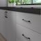 Richelieu 5 1/16-inch (128 mm) Center to Center Matte Black Contemporary Cabinet Pull BP7350128900 - alternate 2