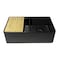 Alfi Brand Black Matte Workstation 33''X20'' Double Bowl Step Rim Fireclay Farm Sink W/ Accessories ABFS3320D-BM - alternate 3