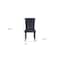 Homeroots Set of Two Black Upholstered Velvet Dining Side Chairs 564883 - alternate 2