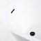 Kingston Brass 59" Acrylic Oval Single Slipper Freestanding Tub with Drain, Glossy White/Matte Black VTRS592826C310 - alternate 2