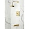 Kingston Brass Single-Handle Pressure Balanced Tub and Shower Faucet, Brushed Brass KB5897PL - alternate 2