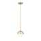 Z-Lite Realm Sphere 1 Light Pendant, Modern Gold/Matte Opal, 8.5 In W x 8.75 In H 7517P7-MGLD - alternate 4
