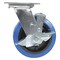 Vestil Elastic Rubber Swivel With Brake Caster 6 In. Diameter x 2 In. Width 770 lb Blue/Black CST-BB-6X2ER-SWB - alternate 7