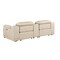 Homeroots 93in Cream and Silver Italian Leather Power Reclining Loveseat With Storage 720569 - alternate 4