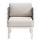 Homeroots 27" Green And White Aluminum Outdoor Accent Chair with White Cushion 668768 - alternate 4