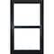 Factory 2U Windows Single Hung Window 24in x 36in Black Ext / White Int Vinyl LowE Insulated Glass High Alt 803754 - alternate 1