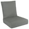 Lavish Home Outdoor Chair Cushions w/ Sun & Water-Resistant Removable Covers Memory Foam Patio Cushions HT-OUTDR-GRY - alternate 1