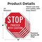 Signmission Stop Proceed with Caution, 4 inch X 4 inch, Vinyl Decal, 5PK OC-D-5PACK-4-15 - alternate 3