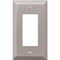 Amerelle 1-Gang Stamped Steel Rocker Decorator Wall Plate Brushed Nickel 163RBN - alternate 1