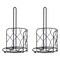 Basicwise Freestanding Black Iron Towel Paper Holder Stand Roll Dispenser with Frame for Kitchen, Set of 2 QI004450.2 - alternate 3