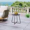 Wrightmaster 17.75 in. Black Patio Steel Patio Side Table, Weather-Resistant Outdoor Round End Table ZR-20.021.001 - alternate 3