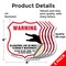 Signmission Alligator Warning Shield Sign Warning Al, 6 inch X 6 inch, Vinyl Decal, 5PK SHI-D-5PACK-6-359 - alternate 3