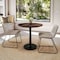 Flash Furniture 31.25" RND Tabletop, Seamless Surface Technology, Dark Brown with 18" Black Round Table Height Base ST-RD31-WBR-TR18-GG - alternate 4