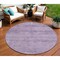 Homeroots 8' Plum And Purple Round Medallion Washable Indoor Outdoor Area Rug 616126 - alternate 1