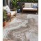 Homeroots 5' X 8' Taupe And Silver Abstract Washable Indoor Outdoor Area Rug 618347 - alternate 1
