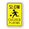 Signmission Slow Children Playing, Heavy-Gauge Aluminum Rust Proof Parking Sign, 18" x 24", A-1824-24734 A-1824-24734 - alternate 1