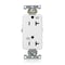Leviton Receptacle Outlet, 20A, White, 125V WDR20-W - alternate 1