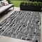 Homeroots 5' X 8' Black And Ivory Abstract Washable Indoor Outdoor Area Rug 588493 - alternate 1