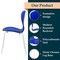 Leisuremod Modern Oyster Transparent Side Dining Side Chair with White Base in Transparent Blue OCW-17TBU - alternate 2