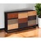 Homeroots 52in Brown Gray And Black Patch Three Door Sideboard Cabinet 401669 - alternate 2