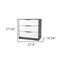 Homeroots 28" White and Gray Three Drawer Dresser 534959 - alternate 4