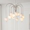 Vidalite Nimbus 12-Light Polished Nickle Chandelier With Snow White Glass Shades, Modern & Contemporary Style CE1013065 - alternate 3