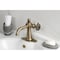 Kingston Brass One-Handle Single-Hole Bathroom Faucet with Knurled Handle and Push Pop-Up Drain, Antique Brass KSD3543RKZ - alternate 2