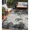 Homeroots 5' X 8' Black Gray And Ivory Abstract Washable Indoor Outdoor Area Rug 599461 - alternate 1