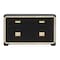 Homeroots 62" Black And Gold Faux Crystal Bling Wood Six Drawer Double Dresser 564668 - alternate 1