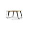Homeroots 54" Oak and Gray Wood and Iron Frame Base Square Dining Table 640702 - alternate 2
