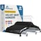 Lifemaster Velvet Skirt Hangers, Adjustable Clips, 360 Deg Swivel Hook, Non-Slip, Holds 10 lbs, Black, 10PK LMVSH10BK - alternate 1