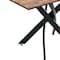 Homeroots 47" Brown and Black Wood and Metal Cross Leg Base Dining Table 602332 - alternate 2