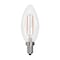 Bulbrite 40w Equivalent Dimmable B11 Vintage Edison Clear LED Light Bulb Candelabra (E12) Base, 4000K, 8PK 861629 - alternate 2