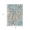 Homeroots 8' X 10' Teal Blue And Ivory Abstract Washable Indoor Outdoor Area Rug 632146 - alternate 2
