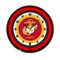 Holland Bar Stool United States Marine Corps Red/Yellow 19 Double Neon Wall Clock Clk19BK - alternate 1