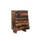 Homeroots 36" Dark Brown Solid Wood Live Edge Five Drawer Standard Chest 551638 - alternate 2