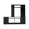 Homeroots 78" Black Wood Enclosed and Open Storage Entertainment Center with Bookcase 535163 - alternate 2