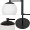 Jonathan Y Ellie 66" 3-Light Mid-Century Modern Metal LED Floor Lamp w/ Triple Frosted Globe Shades, Black/White JYL3087B - alternate 3