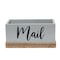 Homeroots 6" Gray Wood Cube or Bin 661205 - alternate 1
