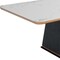Homeroots 94" White Ceramic Faux Marble And Black Rectangular Dining Table 487373 - alternate 2