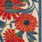 Homeroots 6' Ivory Blue And Orange Floral Indoor Outdoor Runner Rug 548035 - alternate 3