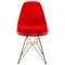 Leisuremod Cresco Plastic Dining Side Chair with Gold Base, Transparent Red, 2PK CR19TRG2 - alternate 2
