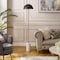 Homeroots 65" Gold and White Floor Lamp With Black Dome Shade 530713 - alternate 2