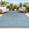 Jonathan Y Aarhus High-Low Minimalist Scandi Striped Navy/ivory 4 ft. x 6 ft. Indoor/Outdoor Area Rug SCN102A-4 - alternate 1