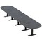 Skutchi Designs 20 Person Conference Table With Power Unit | 20' Racetrack Table | Harmony Series HAR-RAC-48X240-T.BK-WA7949-EBLK - alternate 1