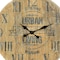 Homeroots 24" Natural Distressed Solid Wood Silent Analog Round Wall Clock 554636 - alternate 4