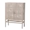 Bali & Pari Vivan Natural Rattan Storage Cabinet, 3-Tier, French Grey 272-14902-ZORO - alternate 1
